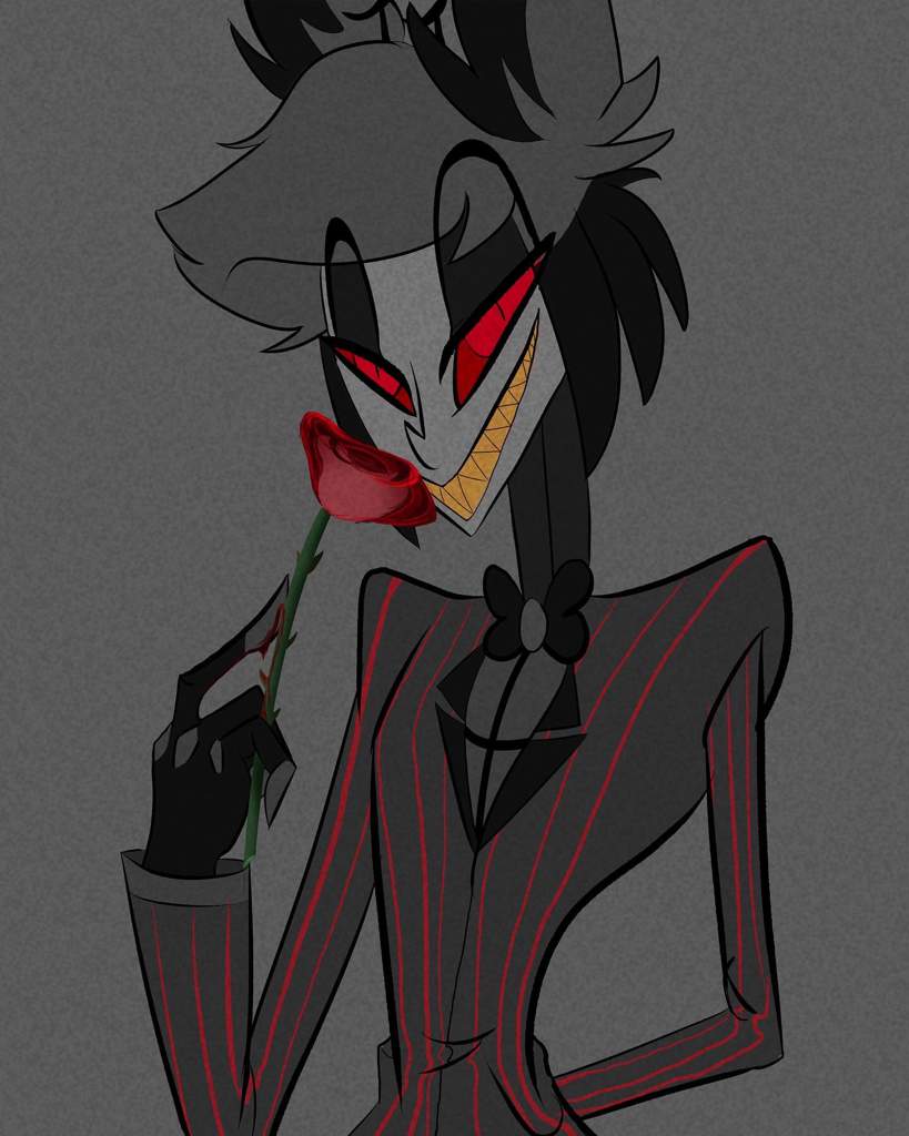 Alastor with a Rose 🥀 | Hazbin Hotel (official) Amino