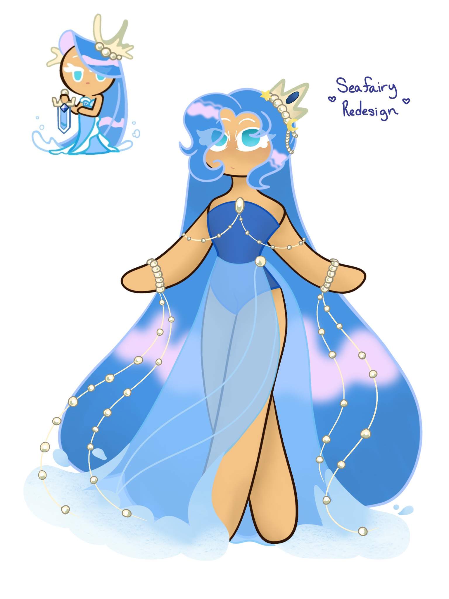 Sea fairy cookie redesign! | *Cookie Run* Amino