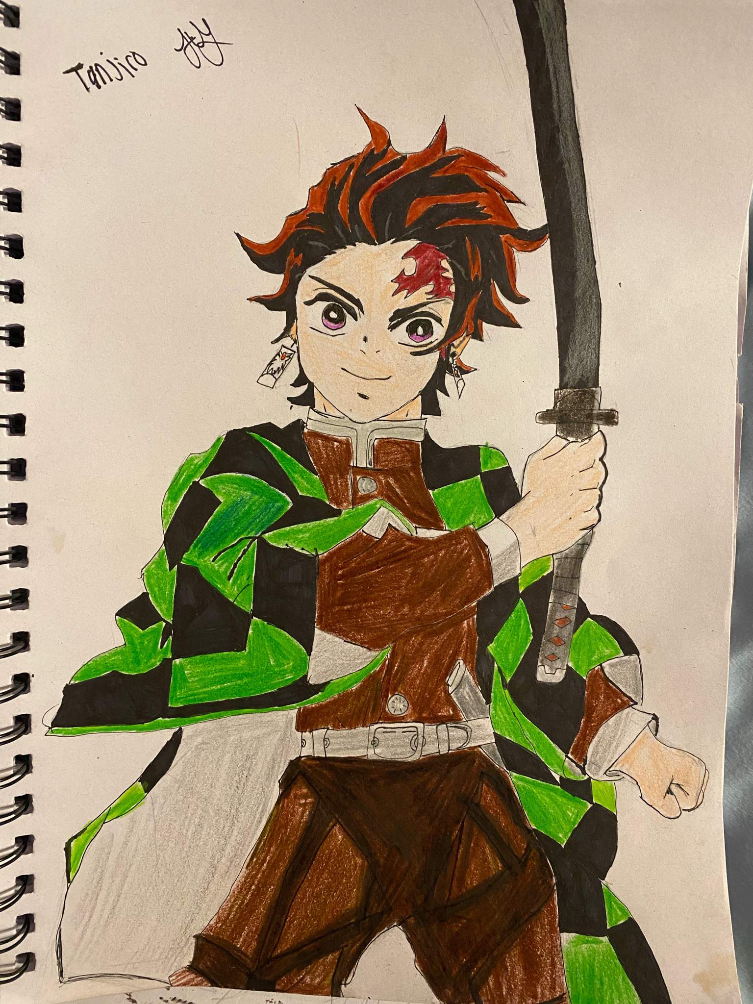 Drew Tanjiro. Drew this a few days ago | Demon Slayer: Kimetsu No Yaiba ...