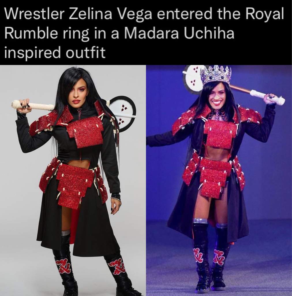 Wrestler Zelina Vega entered the Royal Rumble ring sporting an outfit