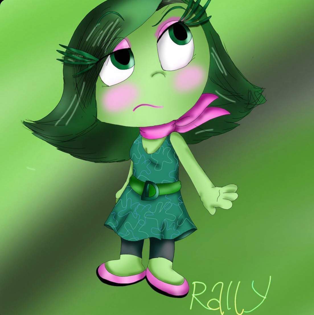 My First drawing of Disgust 💚💚 | Disney Amino