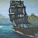 Слушать аудиокниги фрегат. Ассасин Крид 4 корабль Галка. Корабль Эдварда Кенуэя Галка. Бриг Эдварда Кенуэя. Корабль Галка из Assassins Creed.