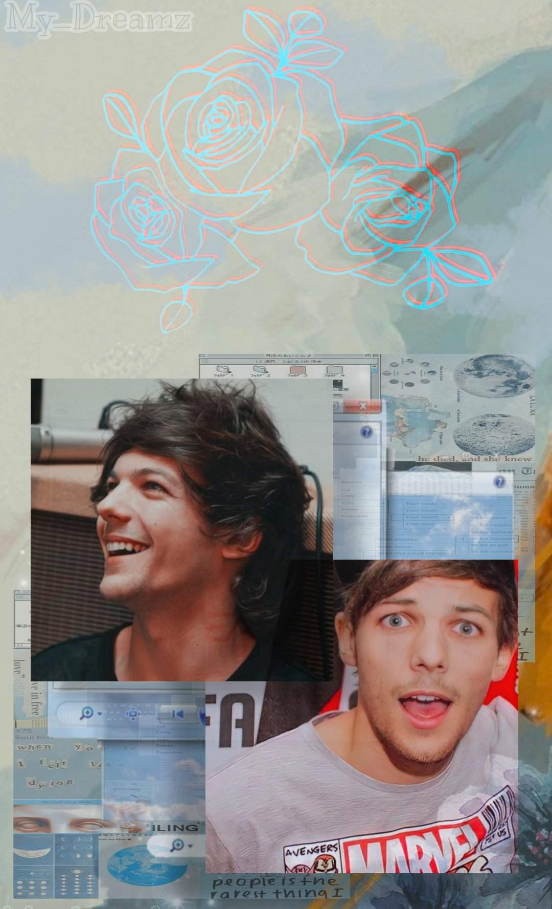 💙 LOUIS TOMLINSON BLUE AESTHETIC 💙 | Templates and stuff Amino