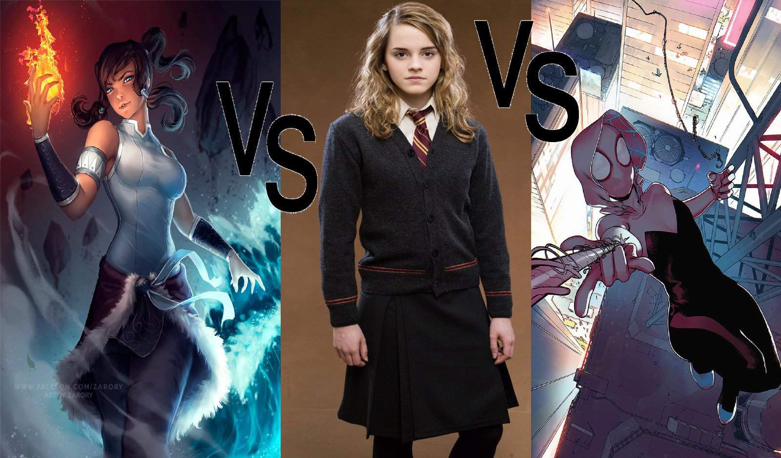 BattleWorld Fight #631 - Avatar Korra vs Hermione Granger vs Spider ...