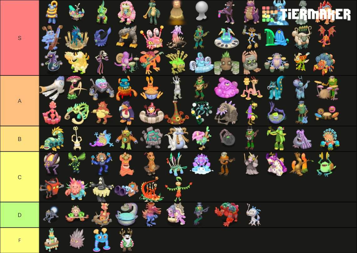 Instrumental monsters tier list | My Singing Monsters Amino Amino