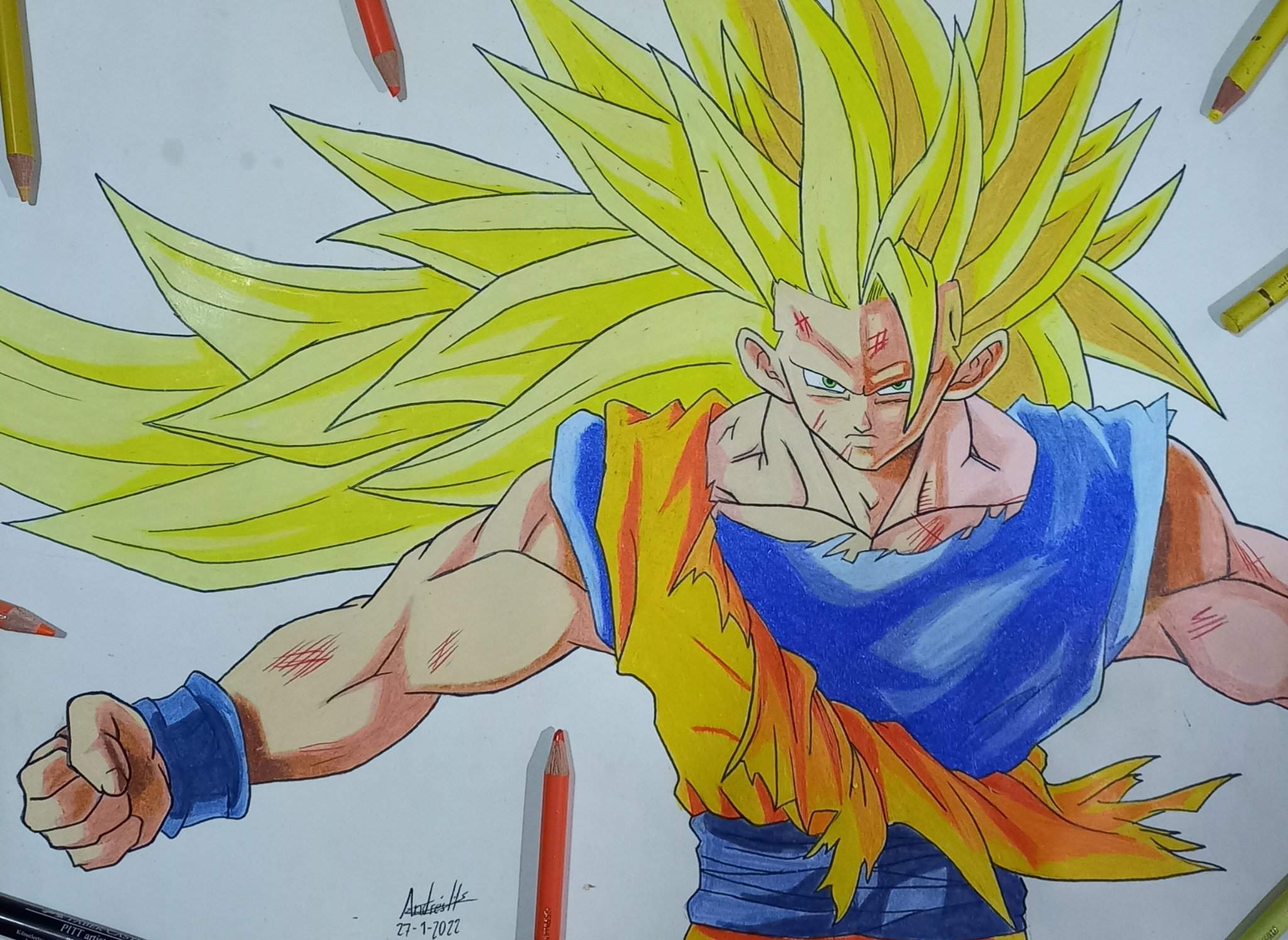 Dibujo de Goku Ssj3 | • ;Arte • Amino