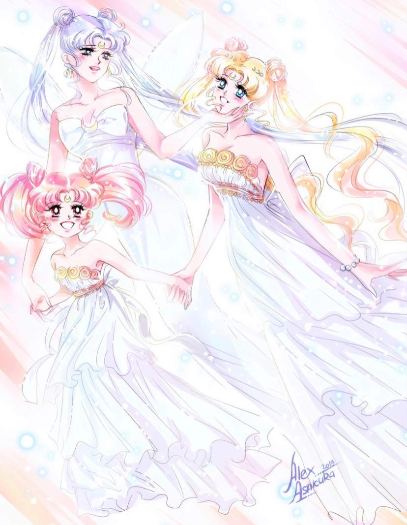 Usagi her mom and her daughter and a picture of her mom queen serenity ...