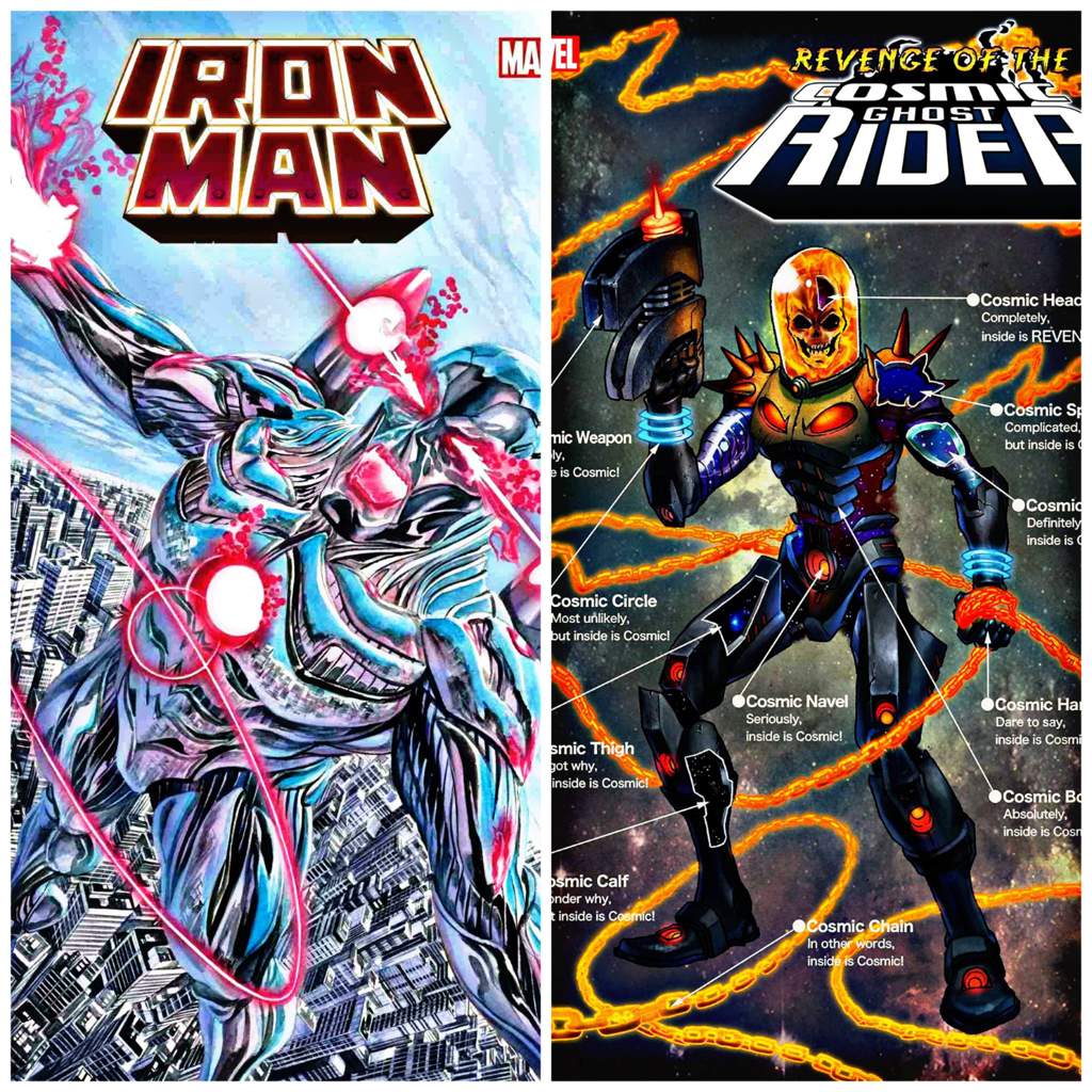 Cosmic Iron Man vs Cosmic Ghost Rider | Battle Arena Amino Amino