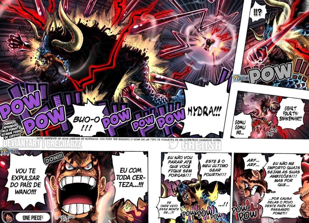 Spoilers Do Manga Sobre A Luta Do Kaido Vs Luffy One Piece Brasil Amino