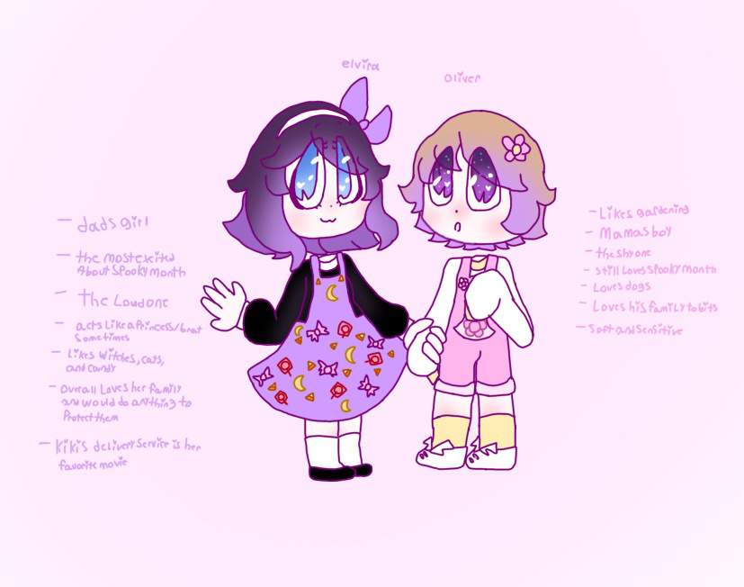 Elvira and Oliver~ (fan children!) | (Fanmade) Sr. Pelo! Amino Amino