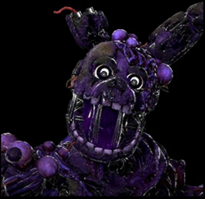 Springtrap-[IMG=6CA]
[IC]Springtrap (досл. Капкан, Пружинная ловушка; рус. Спрингтрап) — аниматроник-антагонист в играх Five 