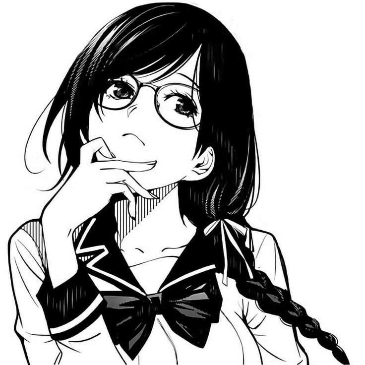 anime girl pfps, black and white. | Anime Amino