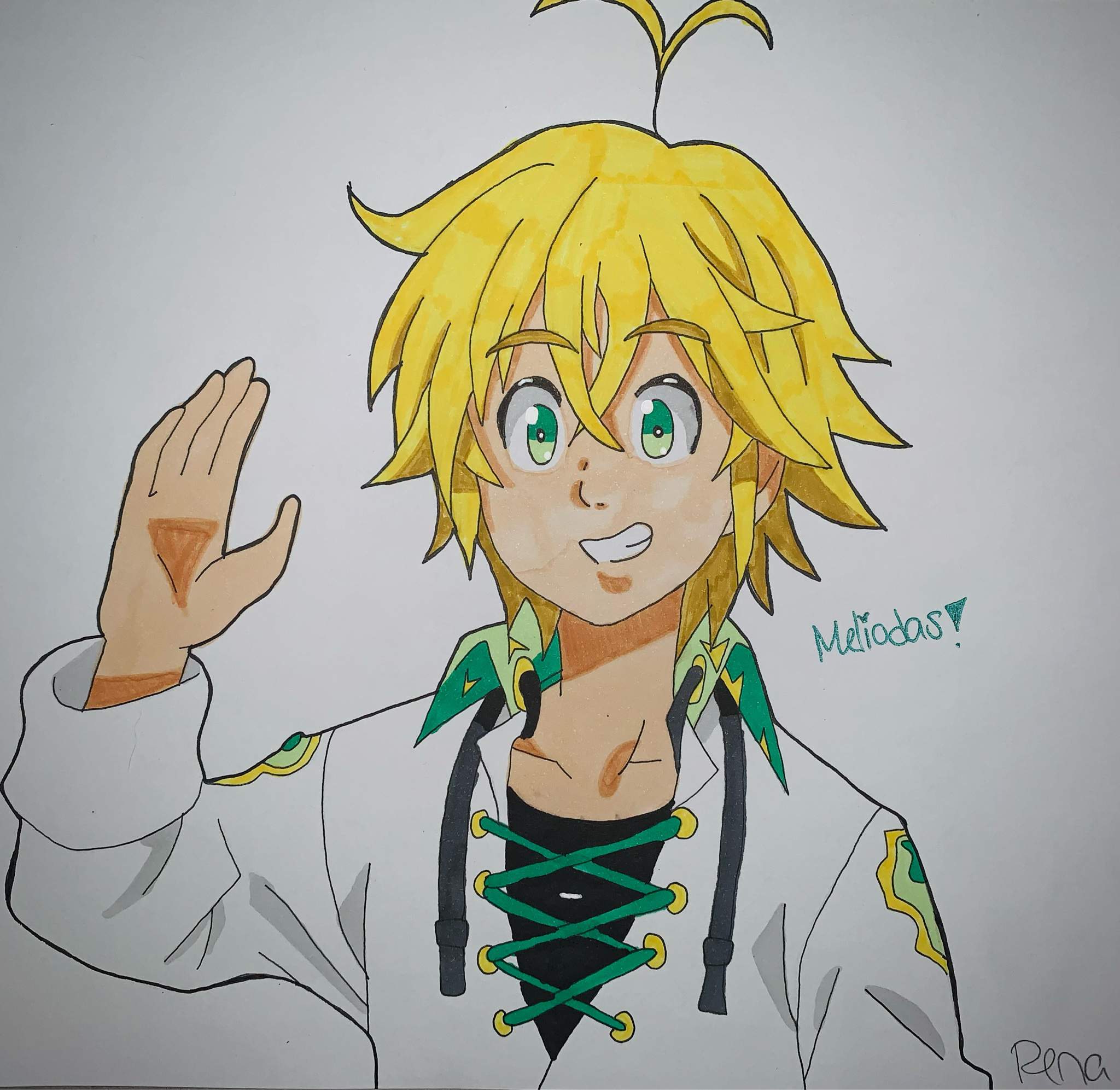 🍀Seven Deadly Sind Fanart: Meliodas🍀 | Kuro Gang Amino