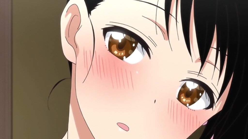Anime girl blush gif