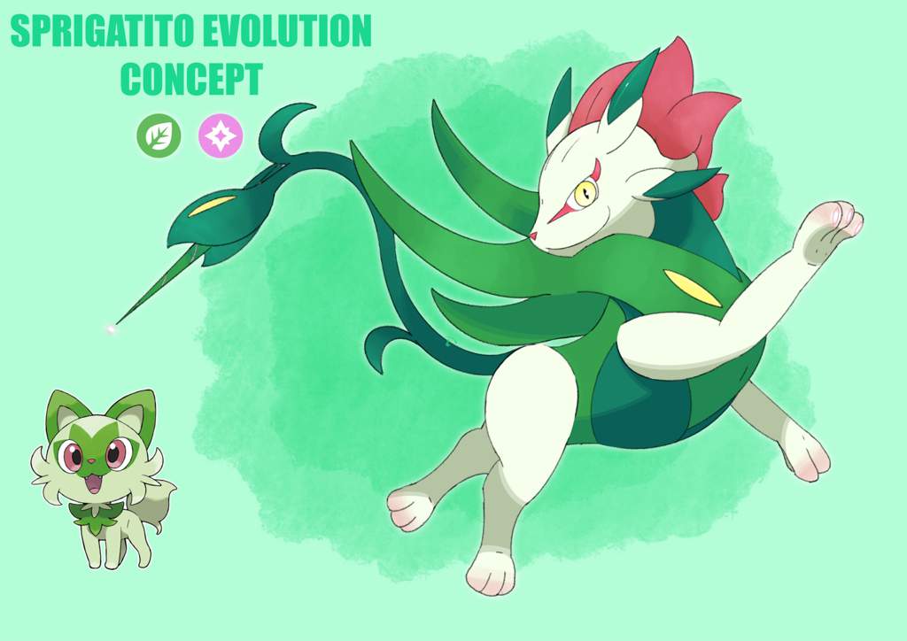 Another Take On Sprigatito’s Final Evolution! | .Fakemon. Amino