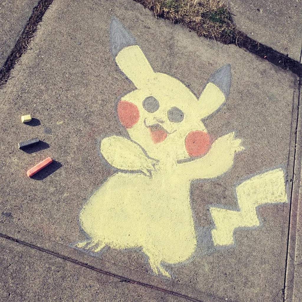 pikachu chalk art Pokémon Amino