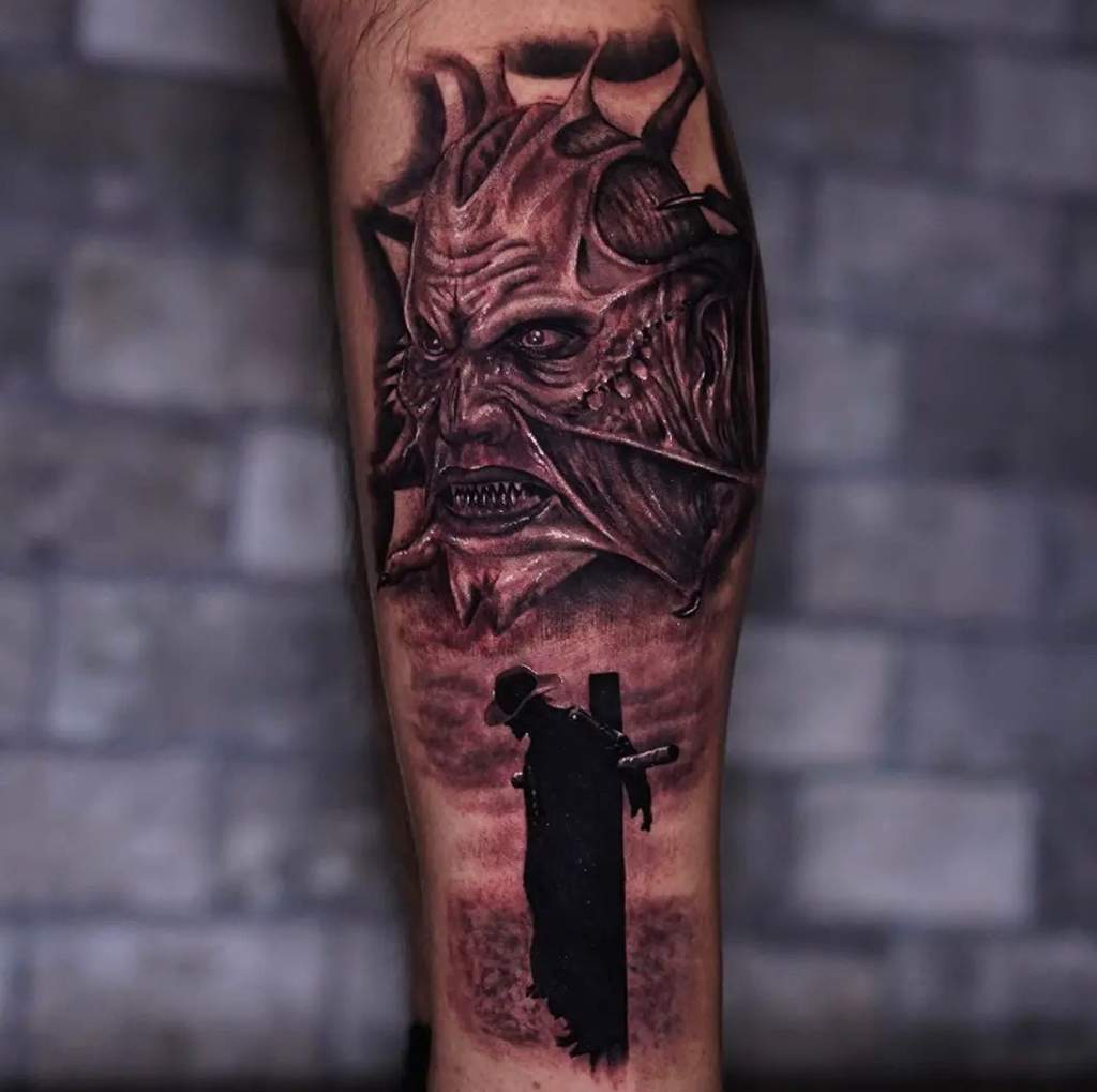 Jeepers Creepers tattoo by Paul Acker  Horror tattoo Movie tattoos  Tattoos for guys