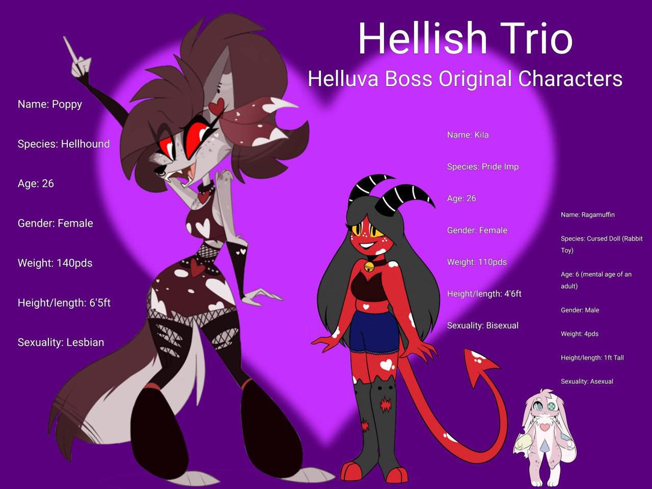 Hellish Trio Size Chart | 💕Hazbin Hotel💕 Amino