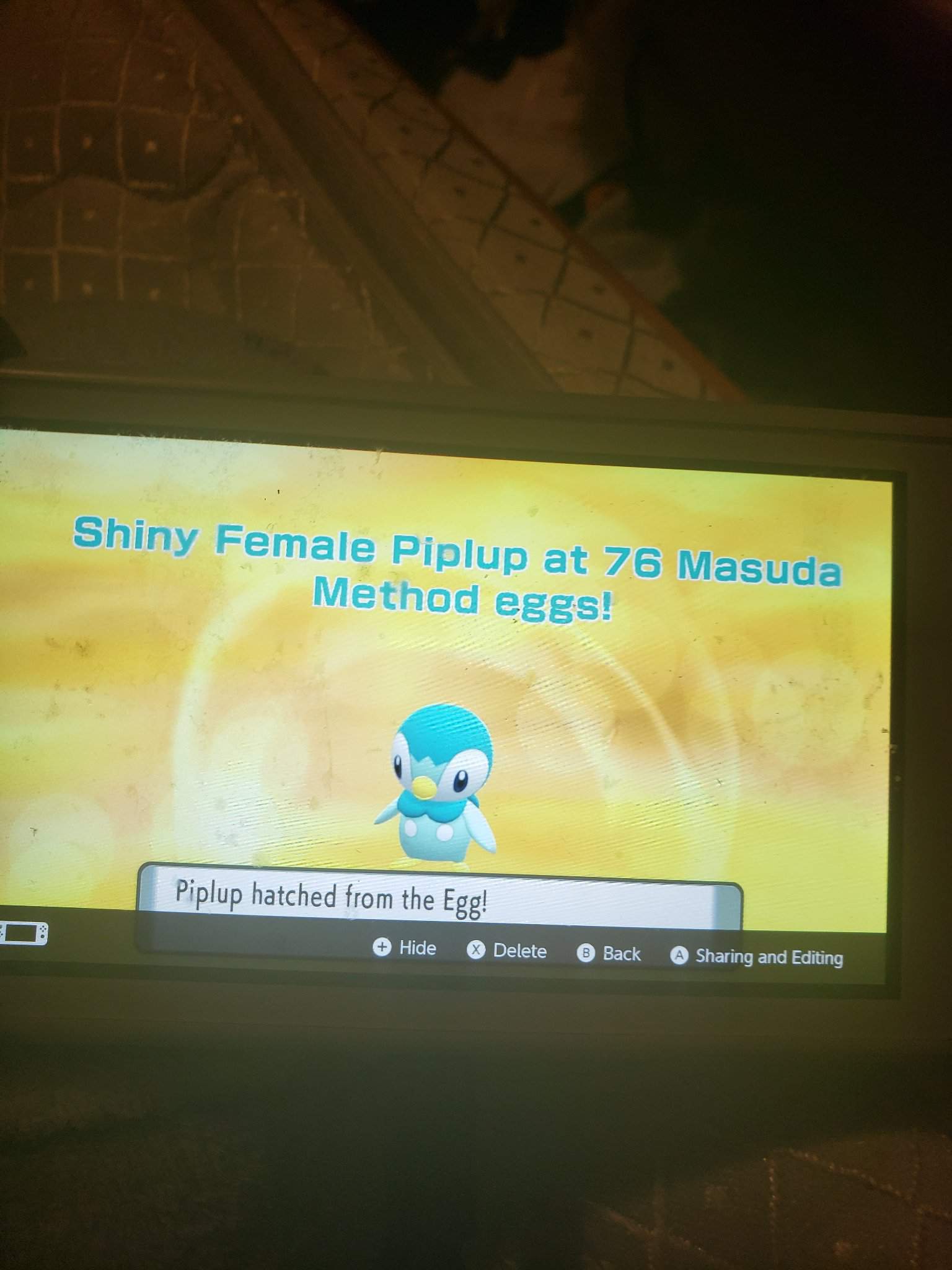 Shiny Female Piplup at 76 MM eggs on Brilliant Diamond #1! | Pokémon Amino