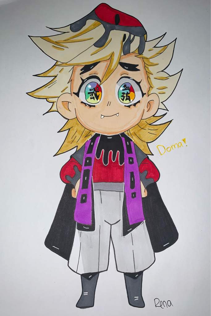 🍥KNY Chibi Fanart: Doma🍥 | Kuro Gang Amino