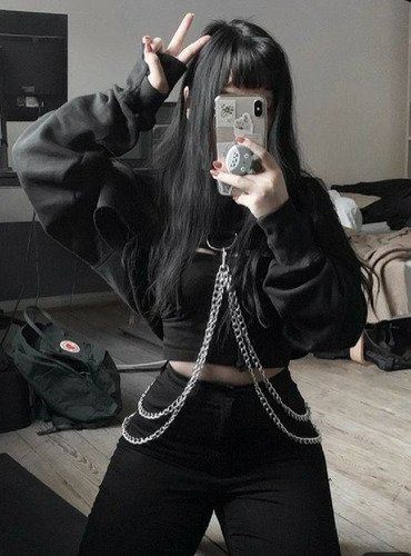 Goth outfit Грандж 2020 корейская одежда