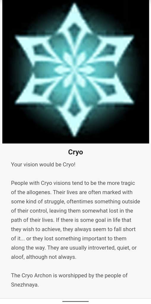 get to know my vision quiz (cyro) | Genshin Impact Amino