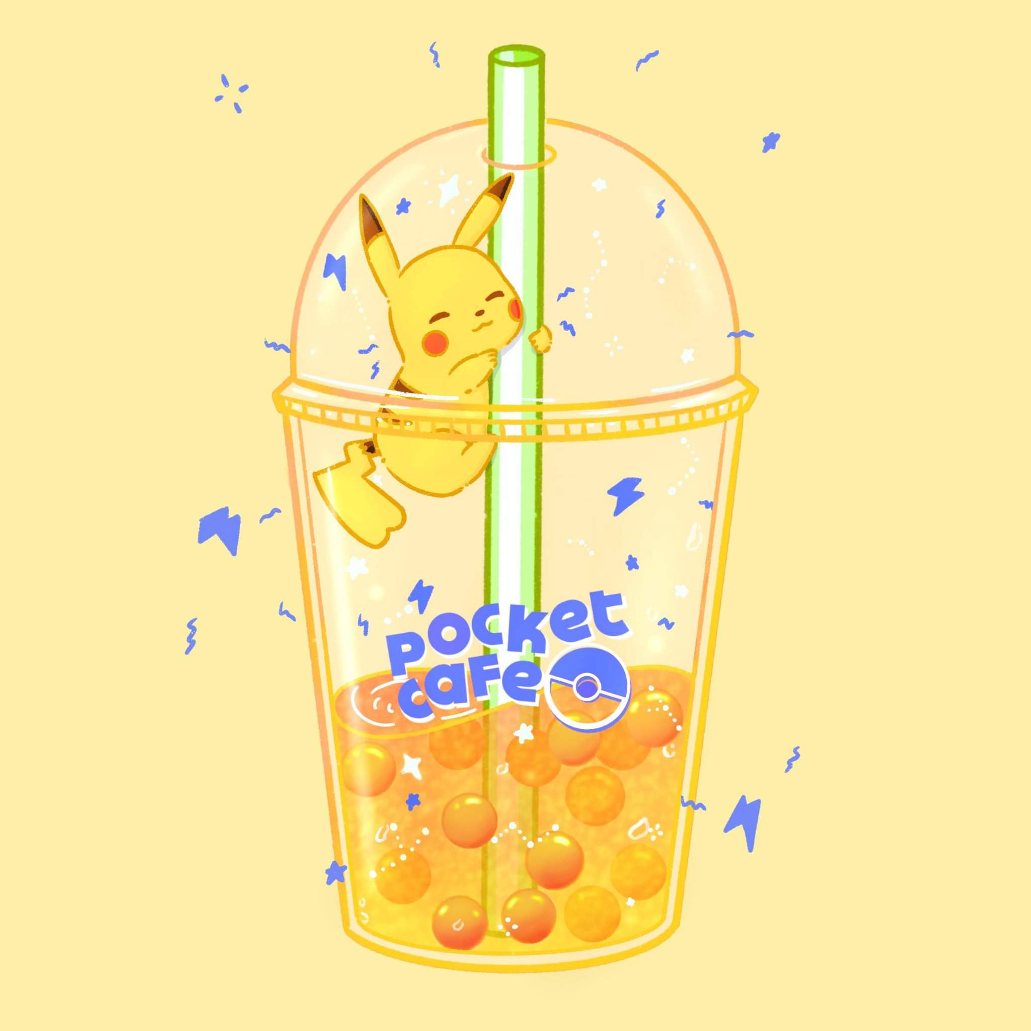 Pikachu's Boba Tea Fanart | Art🅰️ Amino