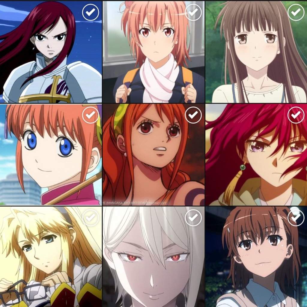 Female characters 3x3 | Anime Amino