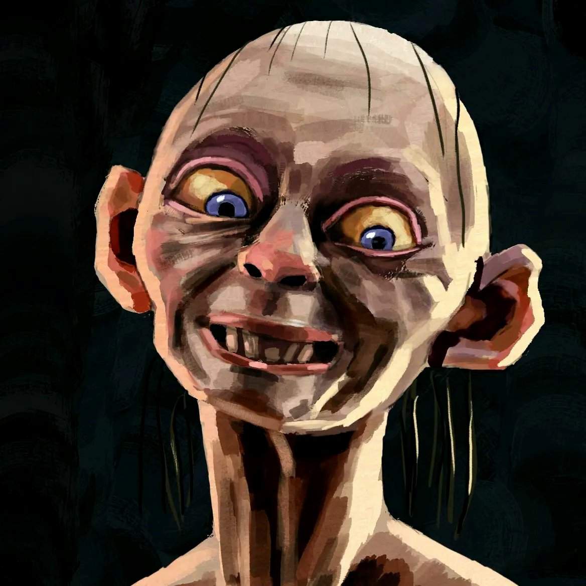 Gollum after shaving and growing his beard for a better look | Artists ...