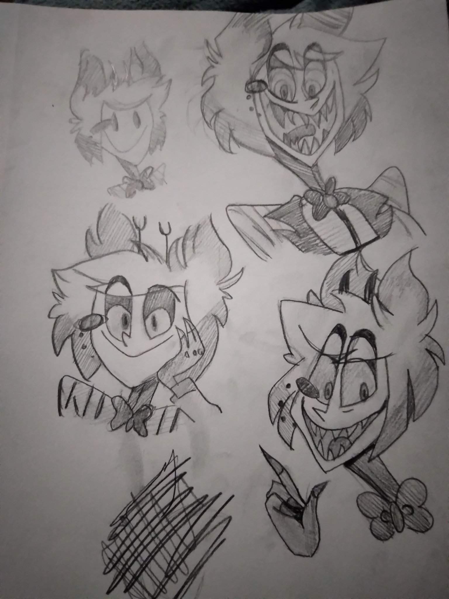 Hazbin Hotel : Alastor doodles | The Introvert Club Amino