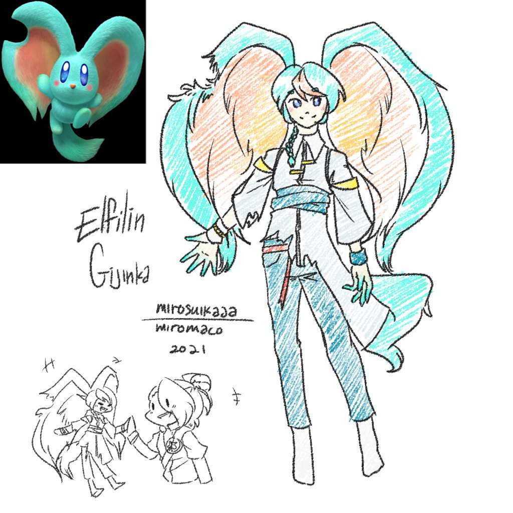 Elfilin gijinka design Kirby Amino