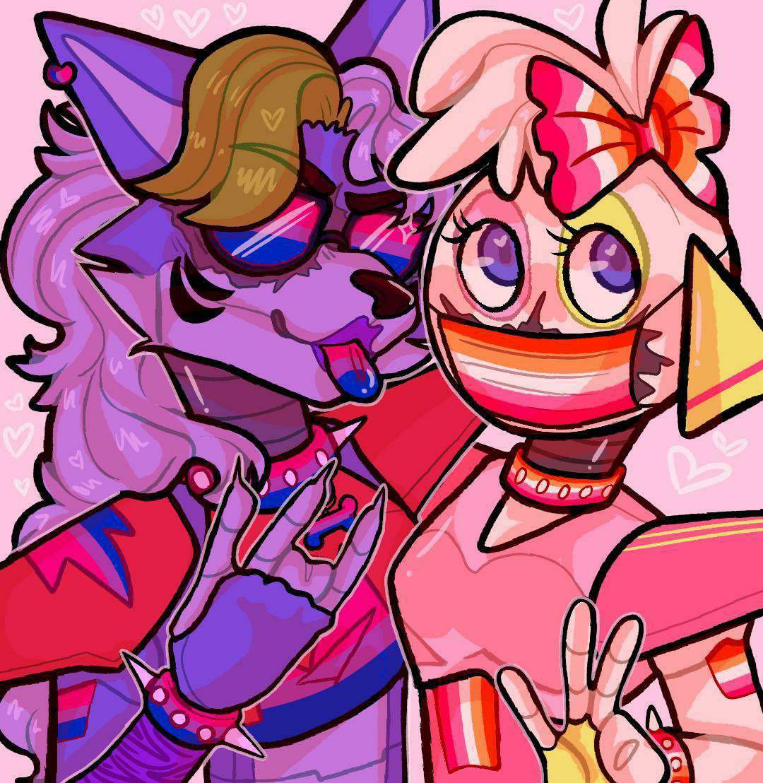 || Lesbian Pride 💗🤍🧡|| | Five Nights At Freddy's Amino