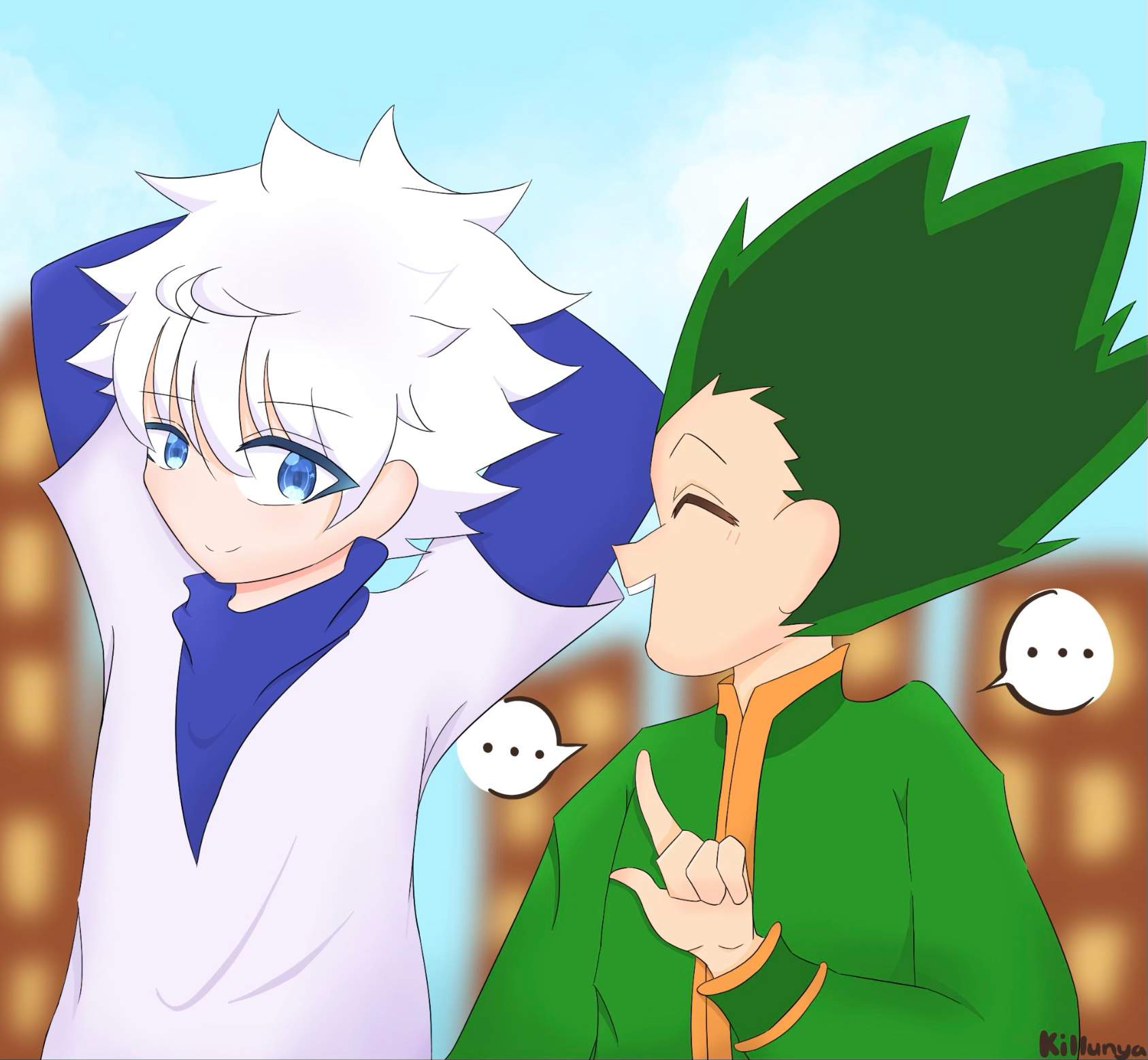 Gon & Killua hanging out together ^^ | Hunter x Hunter Amino