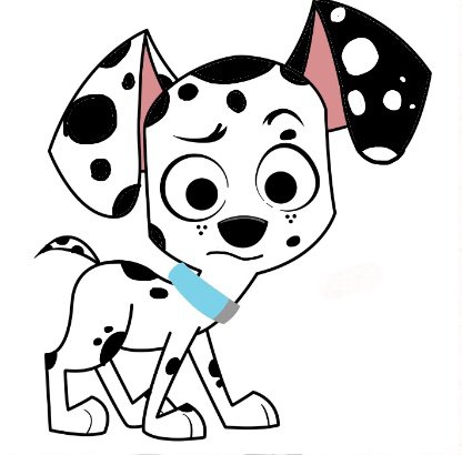 The base 101 DS puppy base I drew my OC on | 101 Dalmatian Street Amino