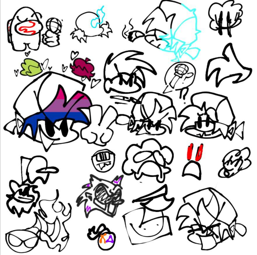 Fnf doodles I made. | Friday Night Funkin' Amino Amino