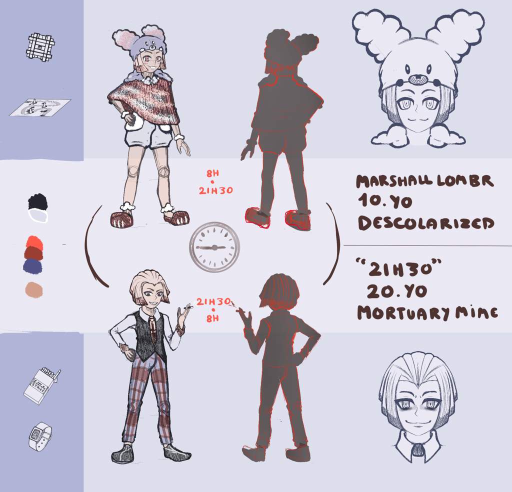 [Danganronpa OC] Character reference sheet - Marshall Lombr / 21h30 ...