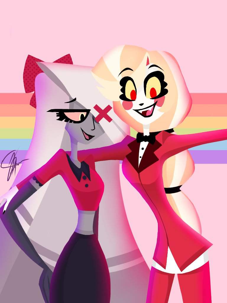 (🏳️‍🌈) 𝕮𝖍𝖆𝖗𝖑𝖎𝖊 𝖆𝖓𝖉 𝖁𝖆𝖌𝖌𝖎𝖊 | Hazbin Hotel (official) Amino