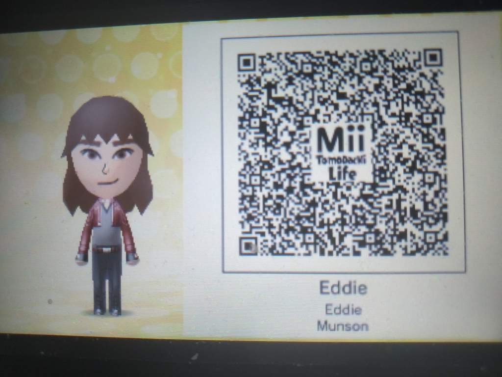 Eddie Munson QR Code | Tomodachi Life Amino