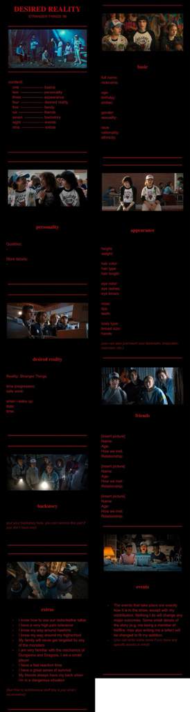 Stranger Things Script Template Wiki ☁️ desired reality 🍒 Amino