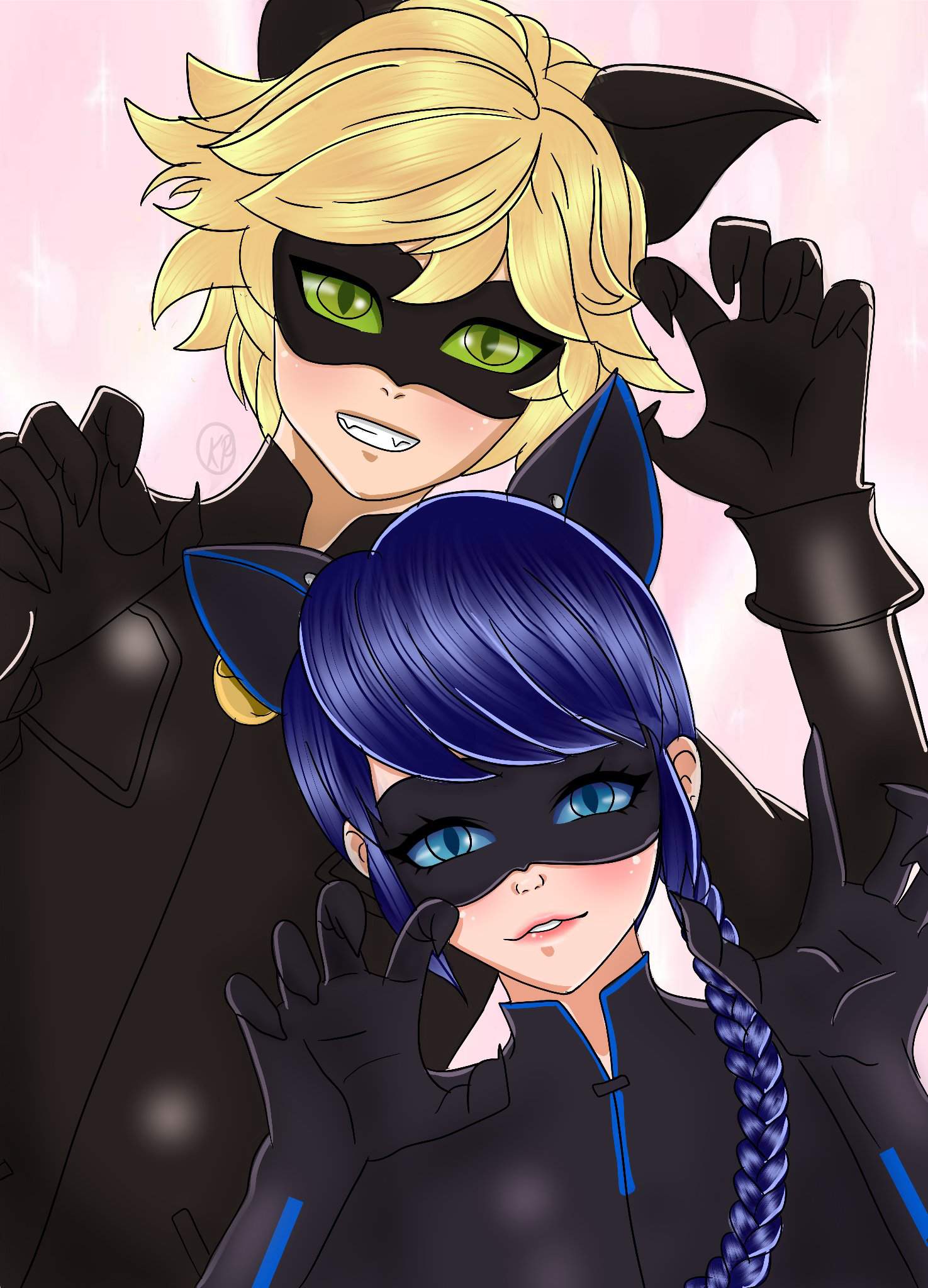 Lady/ Chat Noir 💚💙 | Miraculous Amino