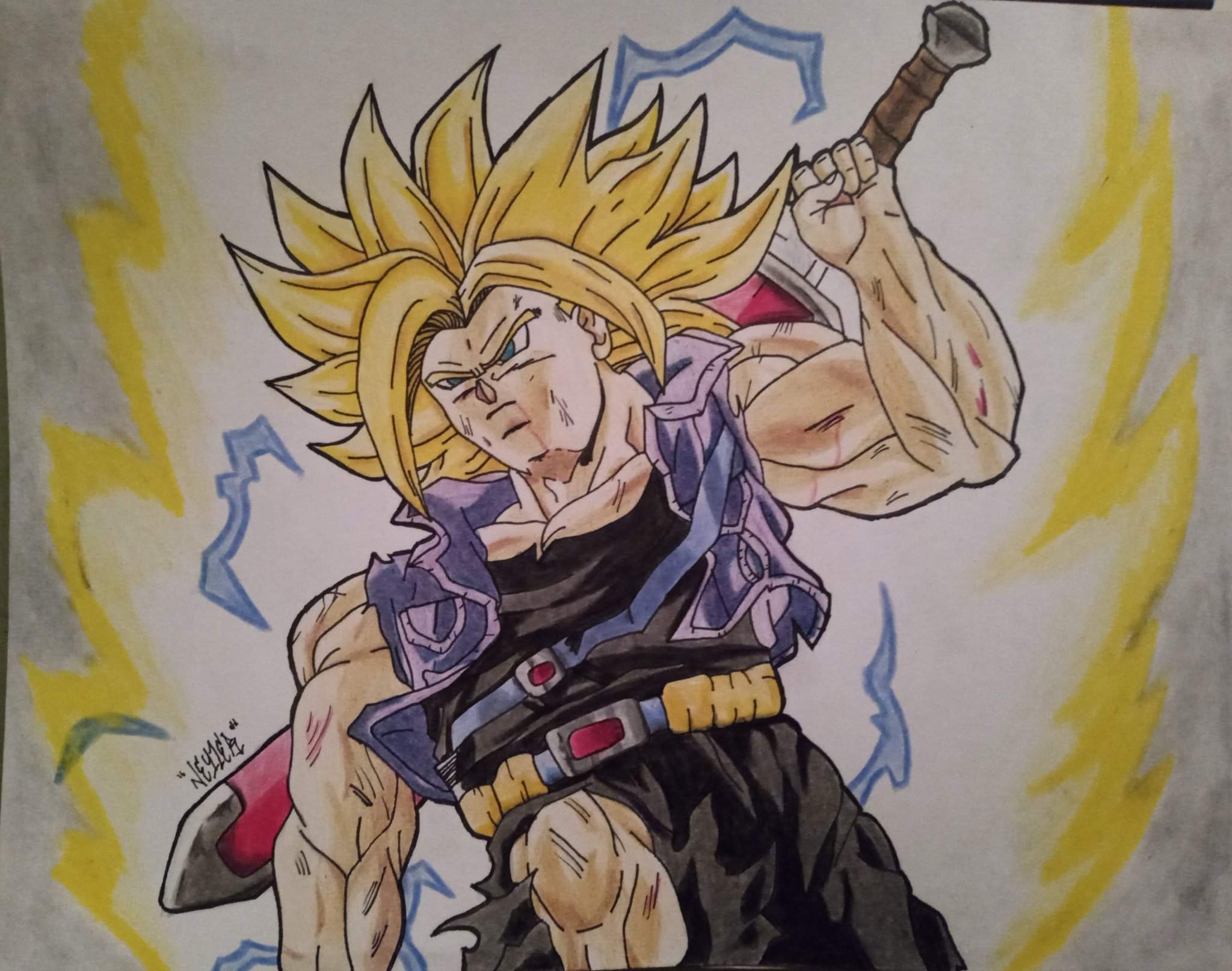 Dibujo trunks del futuro | DRAGON BALL ESPAÑOL Amino