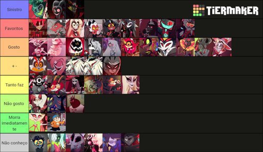 Tier List épica | Hazbin Hotel BR • Amino