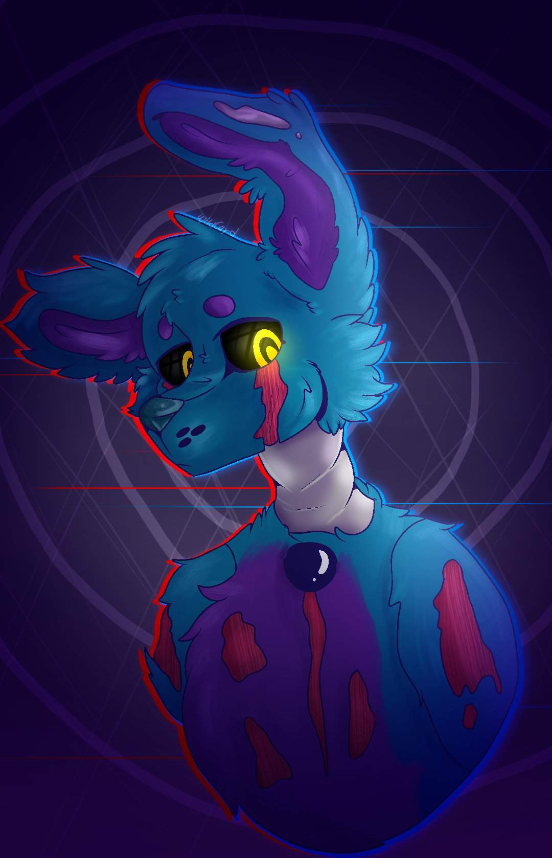 🖤Blacklight Springtrap🖤 {Redraw} | Five Nights At Freddy's Amino