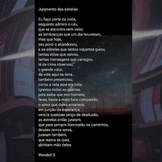 [Juramento das Estrelas] | Poemas Amino PT-BR Amino