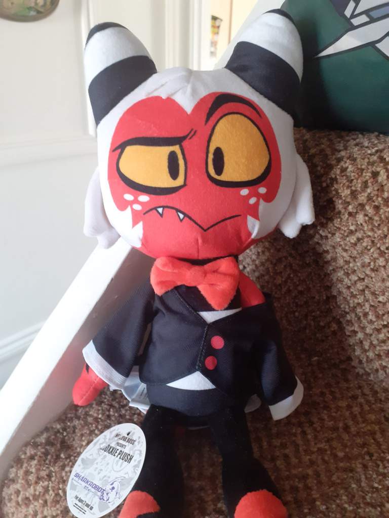 Recieved My Moxxie Plush And Millie Is Happy To See Him •hazbin Hotelhelluva Boss• Amino