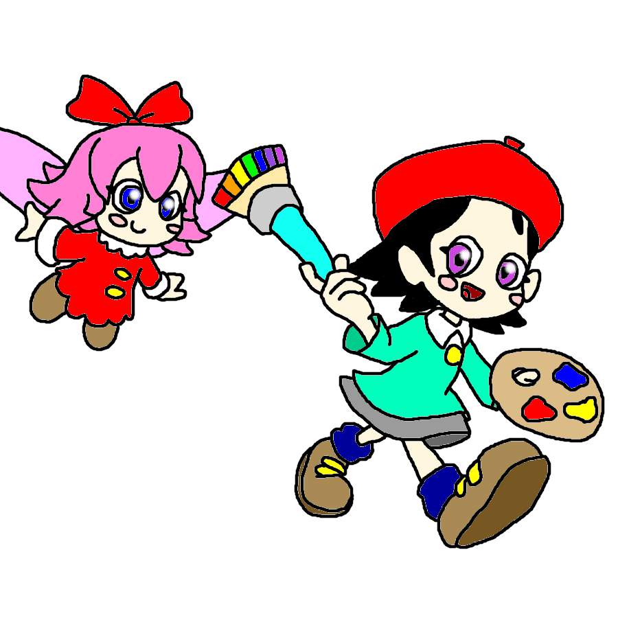 Adeleine and Ribbon (Fanart) | Kirby Right Back At Ya Amino Amino