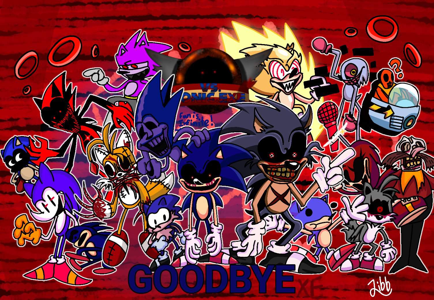 A little tribute/farewell fanart to Vs Sonic.exe | Friday Night Funkin ...