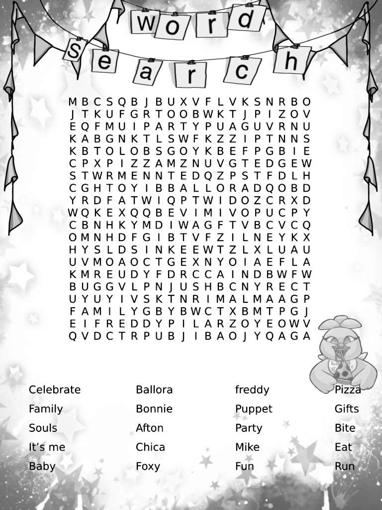 Fnaf Word Search | Five Nights At Freddy's Amino