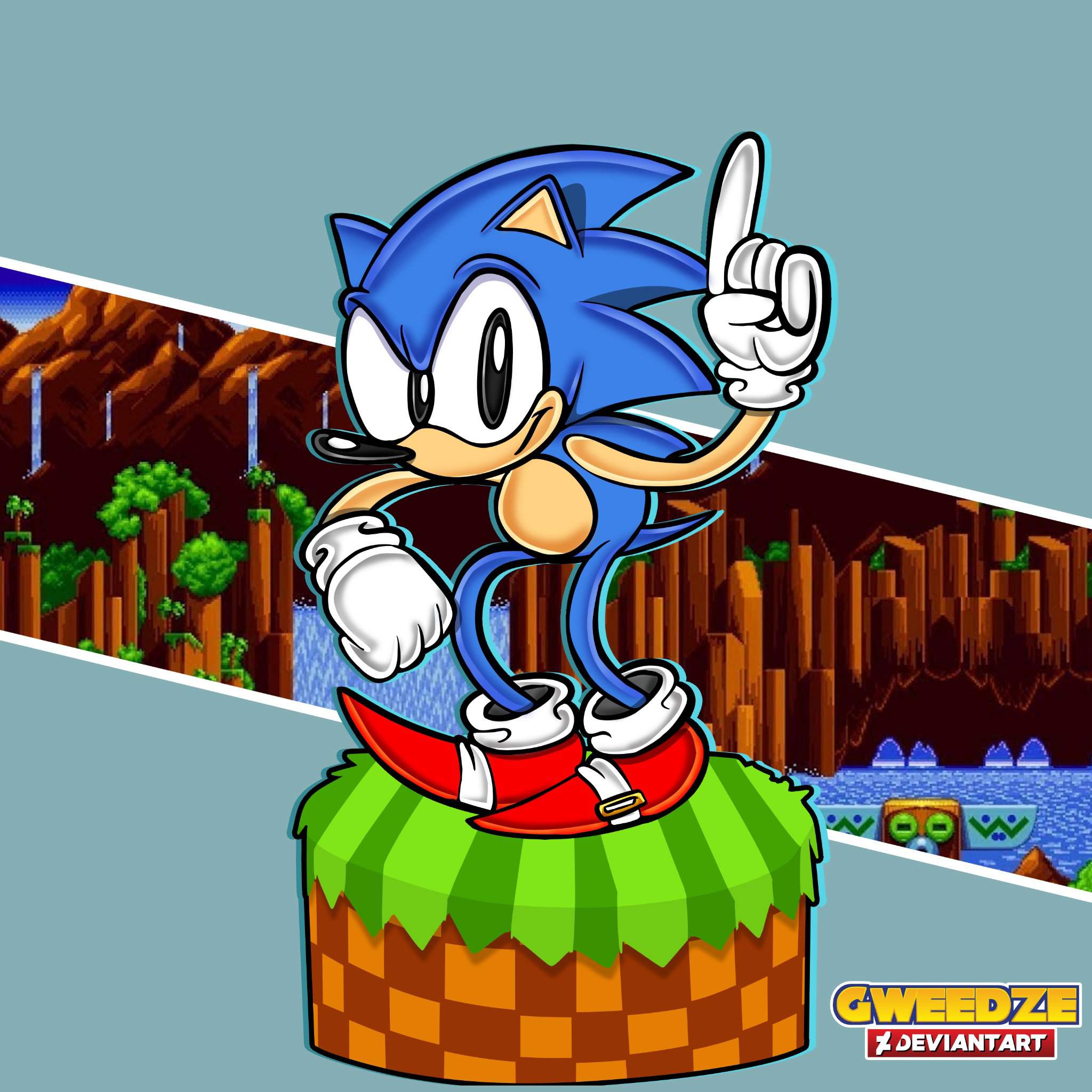 Classic Sonic (Sonic Adventure/Yuji Uekawa art style) | Sonic the ...