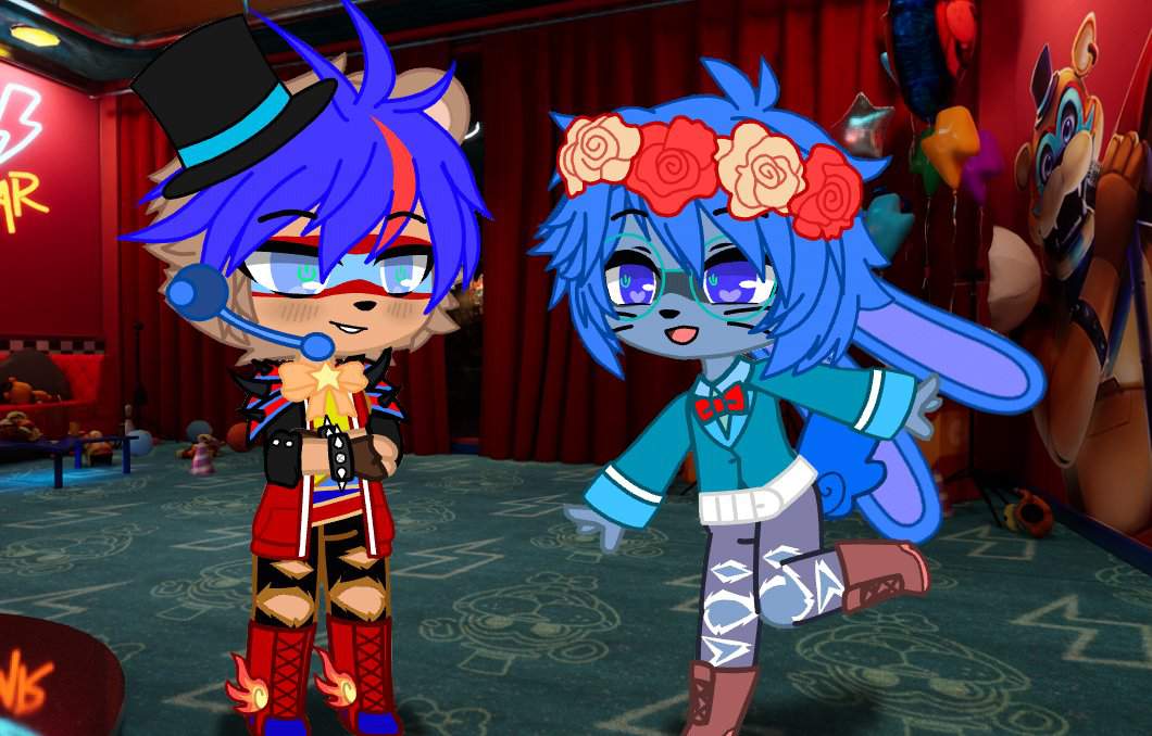 Glamrock Freddy and Bonnie | Fnaf Gacha Amino Amino